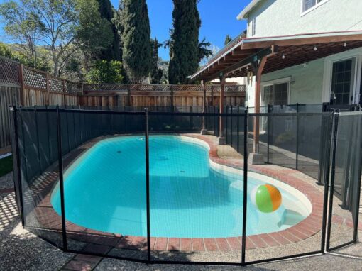 Pool Fence Guards the Pool