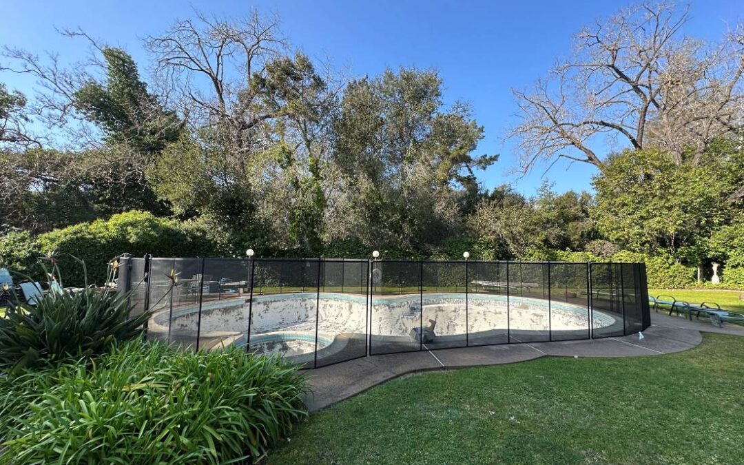 Pool Safety Fence During Repairs