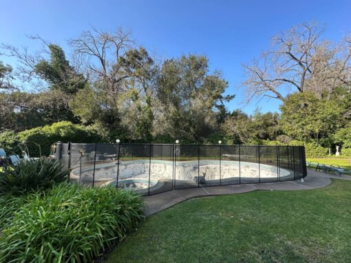 Pool Safety Fence During Repairs