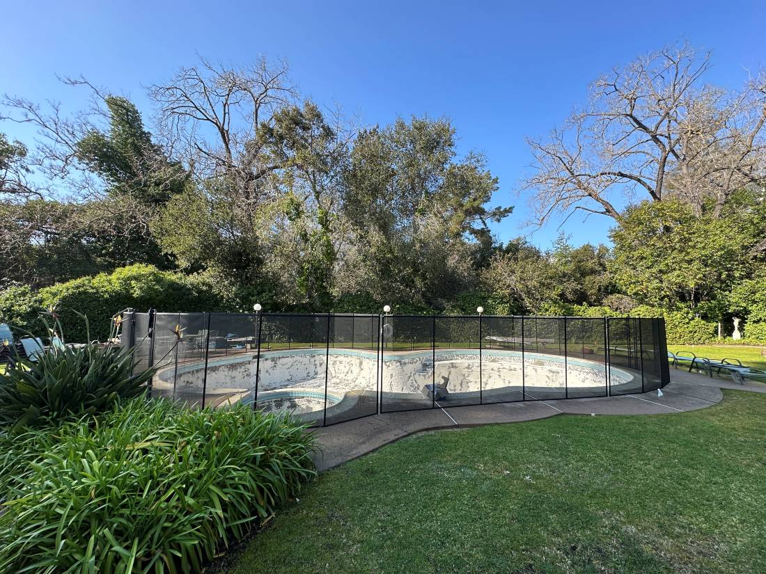 Pool Safety Fence During Repairs