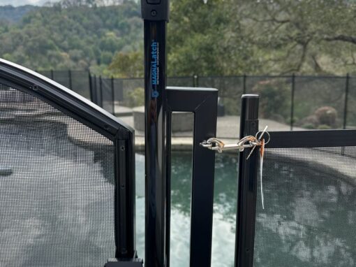 Pool Fence Gate Locked by Key